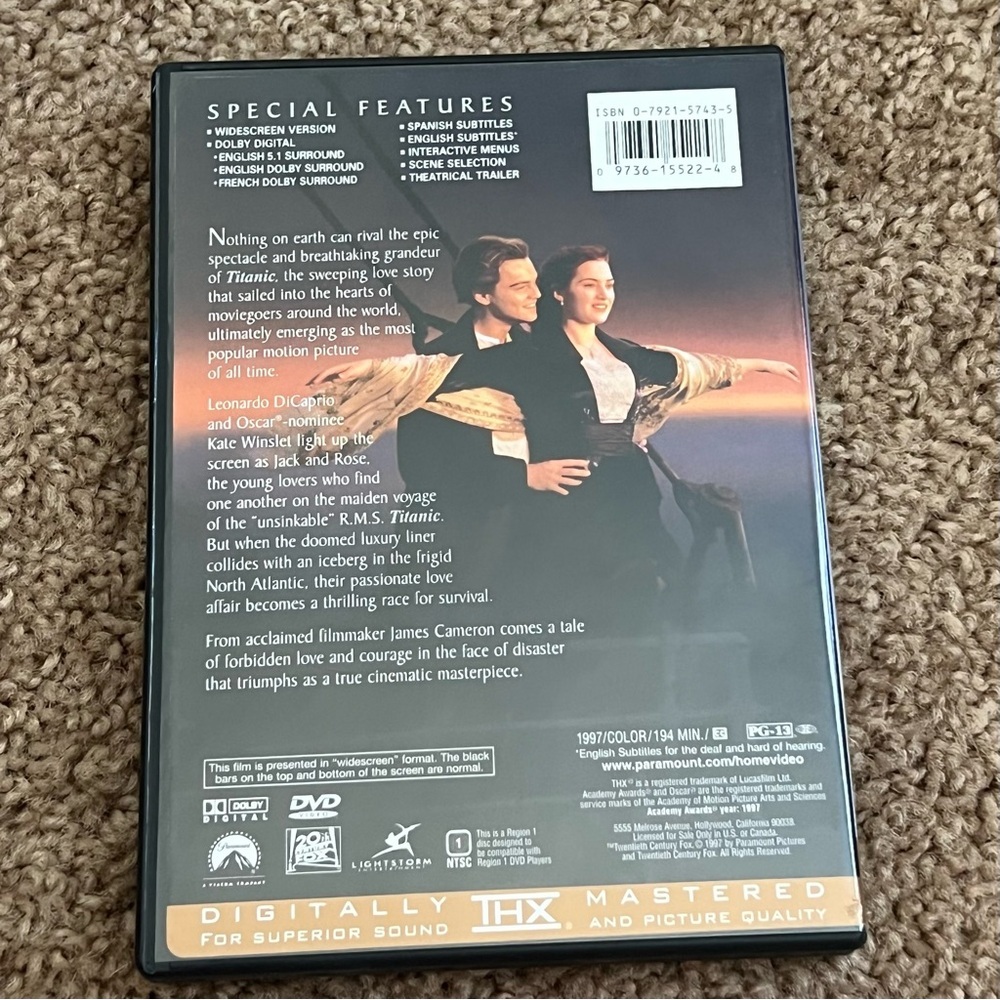 Mixed of a few Greatest Love Stories DVD Lot: Titanic, The Choice, The Notebook - Picture 4 of 10